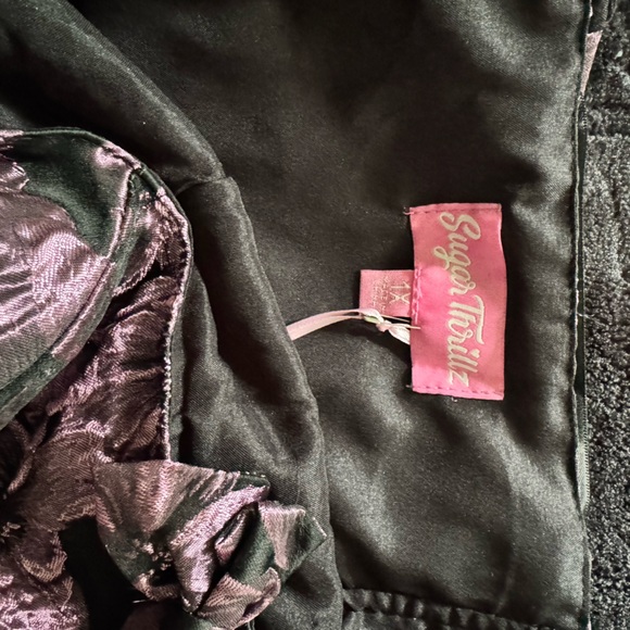 1X POLISHED POISE MINI DRESS Floral Purple and Black Dress Dolls Kill - Picture 10 of 13